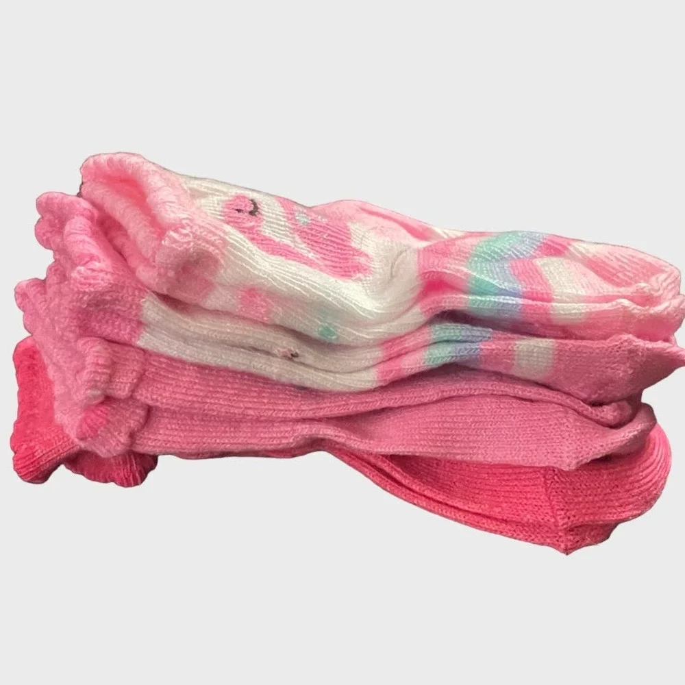 Baby  Socks Pink Dino , Unicorn, and Princess  size 6-12 months